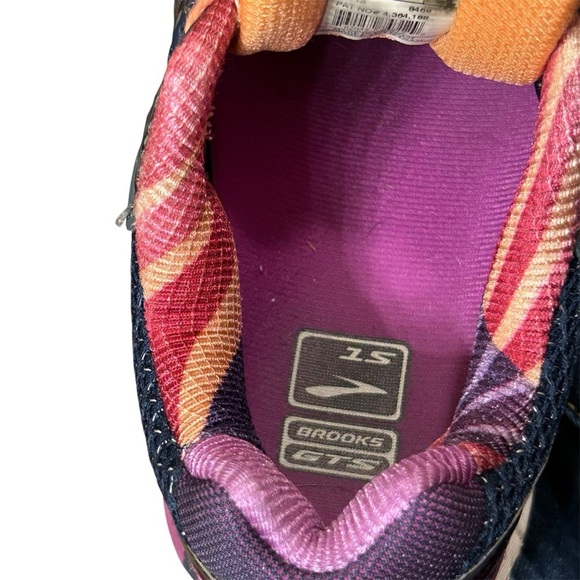 Brooks Adrenaline GTS 15 Women's Running Shoes Size 11 B Black/Purple/Orange - Picture 8 of 10